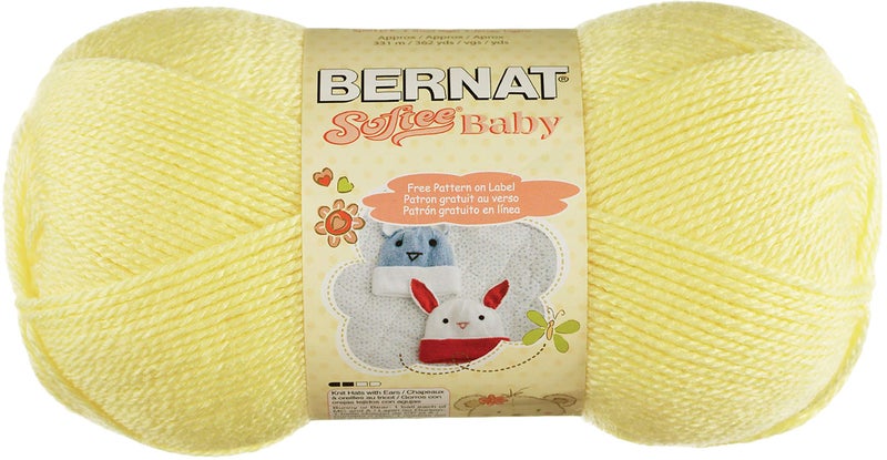 Bernat Softee Baby Yarn, 5 oz, Gauge 3 Light, Lemon - Image 1