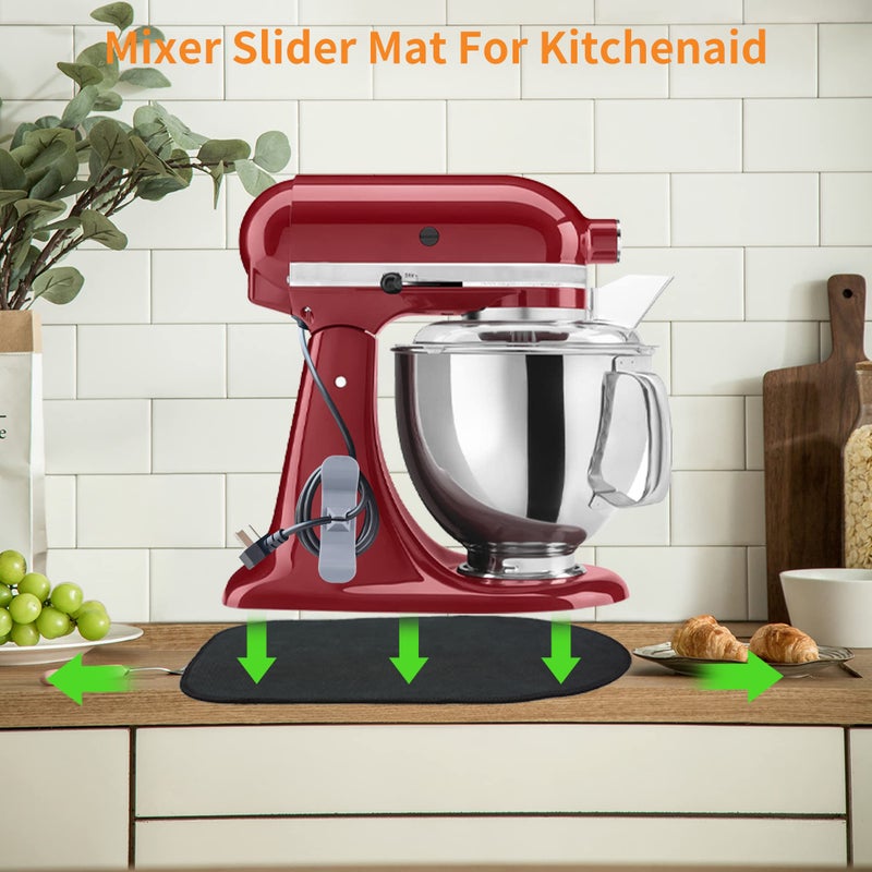 Oudizz Mixer Mover Sliding Mats for Kitchen aid Stand Mixer Slider Mat Pad Kitchen Appliance Slide Mats Pads Compatible with Kitchen aid 4.5-5 Qt Tilt-Head Stand Mixer Artisan Classic - Image 2