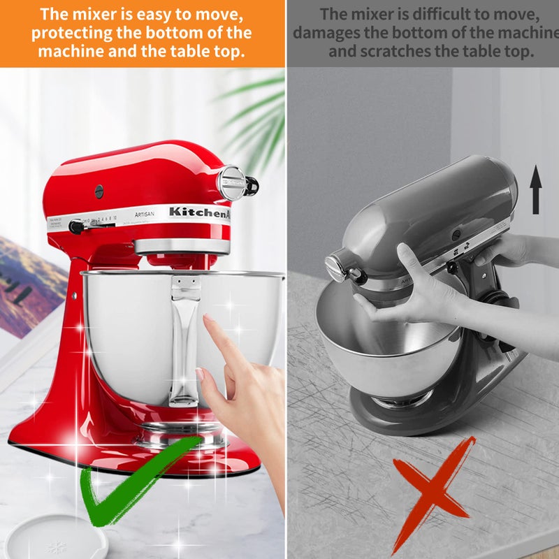 Oudizz Mixer Mover Sliding Mats for Kitchen aid Stand Mixer Slider Mat Pad Kitchen Appliance Slide Mats Pads Compatible with Kitchen aid 4.5-5 Qt Tilt-Head Stand Mixer Artisan Classic - Image 4