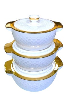 Set of 3 Inner Stainless Steel Hotpot (1000 ml, 1500 ml, 2000 ml) Light White/Gold - pzsku/Z84E15BEC0D6E16276F73Z/45/_/1707811181/4154821c-471c-44ea-97e9-33358d4e977e