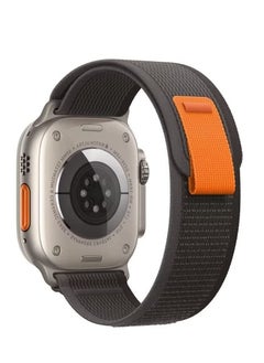 Ultra Watch Band Trail Loop For Apple Watch Ultra Series 8,7,6,5,4 49mm 45mm 44mm 42mm – Black/Orange