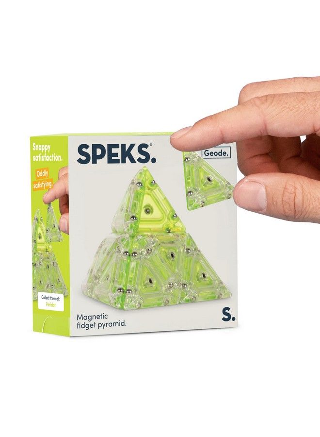 Speks Geode Pyramid 12Piece Building Set Peridot Fun Desk Toy For Adults - Image 2