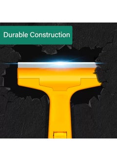 Divik Divik Heavy Duty Floor Scraper and Wall Scraper with Plastic Handle 3pcs Extra Blades Portable MultiPurpose Hand Tool Razor Scraper Remover for Cleaning Paint Adhesive Label Sticker 1Pcs  - Image 3