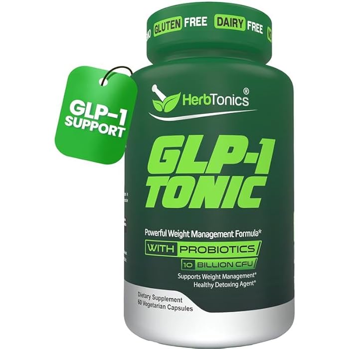 Herbtonics مكمل هيربتونيكس GLP-1 للوزن – مكمل GLP-1 للنساء والرجال | إدارة الوزن، دعم GLP-1 والأيض | 10 مليار وحدة تشكيل مستعمرات من البروبيوتيك – 60 كبسولة نباتية - Image 1
