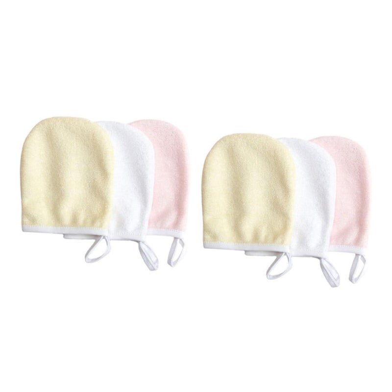 6 Pcs Reusable Fiber Makeup Removal Pads Gentle Face Wash Random Color - Image 2
