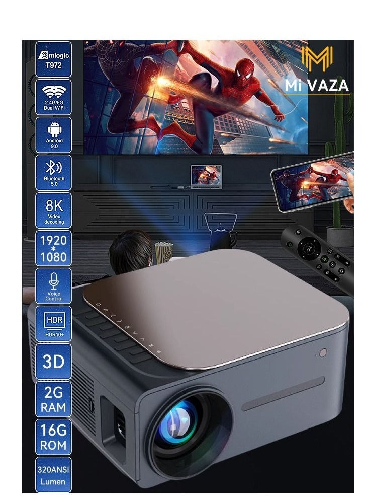 Generic - Portable Projector Support 8K Video  Native 1080P Full HD - Home Theater - 320 ANSI Lumens - Compatible with TV  Pad Laptop - Image 1