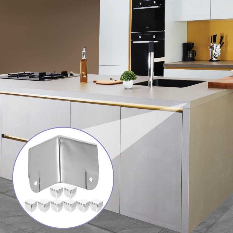 Chrome Plated Corner Protectors 35x35mm Heavy Duty Edge Guards For Cabinet Jewelry Box - Image 5