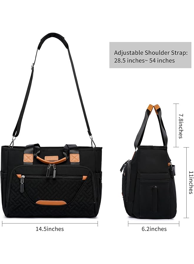 erorex Bag Tote Bag Large Tote Diaper Bag With 16 Inch Laptop Compartment For Mom And Dad - Image 5