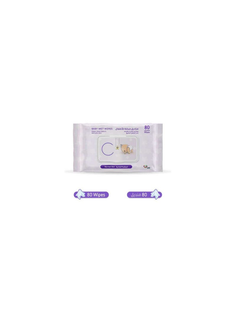 Baby Wipes For Normal Skin 80 Pcs