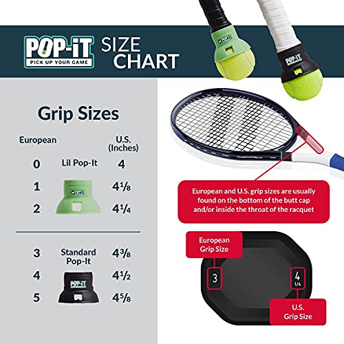 POP'IT POP-IT Tennis Ball Pickup Device for Racket – Hands-Free, No-Bend Retriever | Lightweight & Durable Ball Collector | Fits Most Racquets | Ideal for Seniors, Coaches & Players (Standard, Black) - Image 2