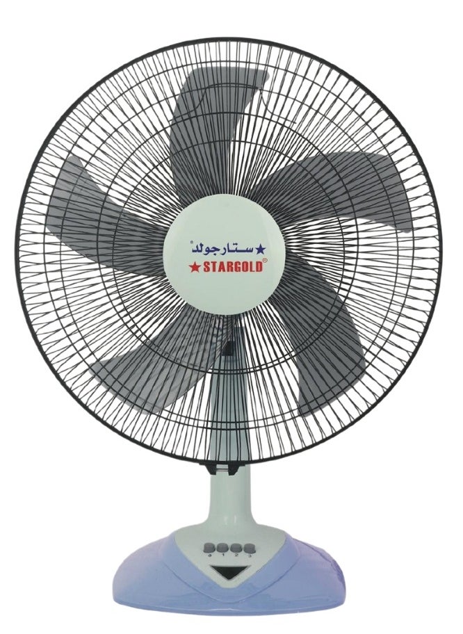 Stargold 18 Inch 60W Electric Table Fan Low/Medium/High And 5 Blade Design Oscillating Fan  - Image 1