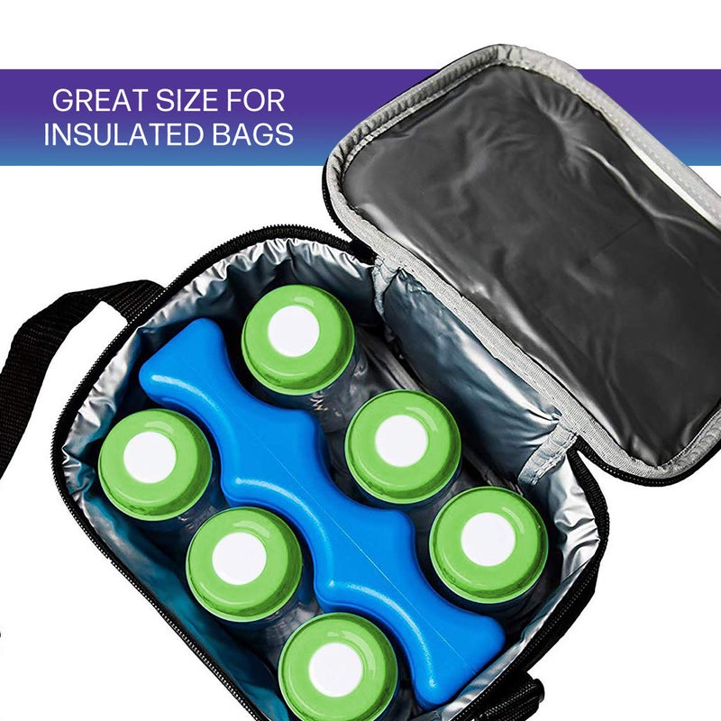 LotFancy Ice Packs for Coolers, Breastmilk Bottle Storage, Lunch Box, Insulated Bags, 4-Pack Contoured Freezer Packs, Long Lasting Reusable Cool Packs for Canned Beer Soda, Camping Beach Picnic - Image 5