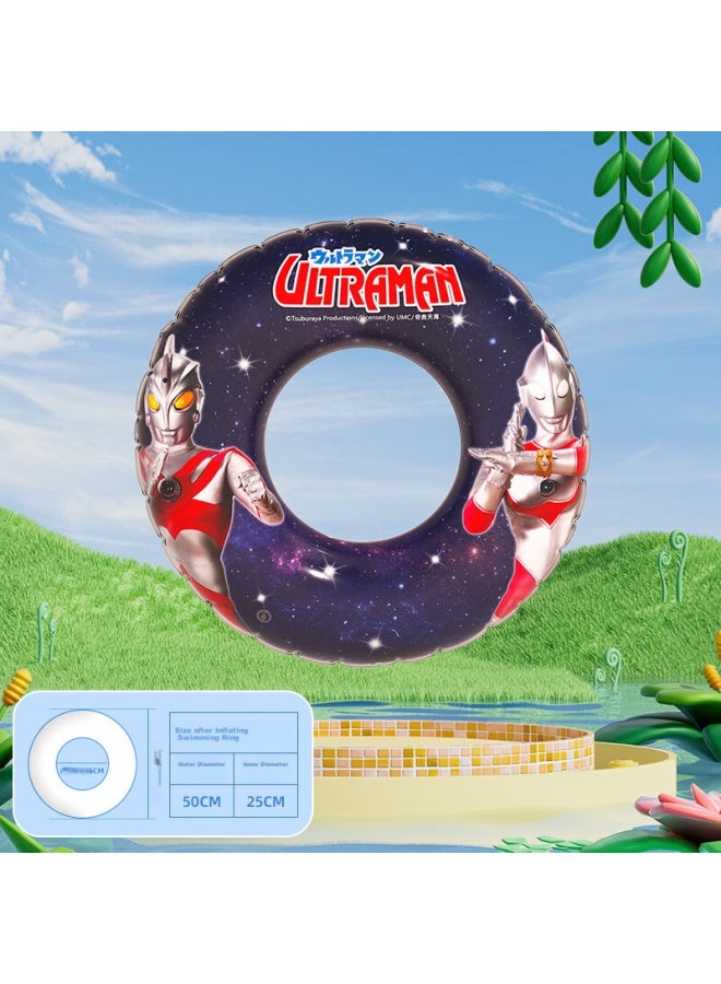 F.dyraa Classic Ultraman Children's Swim Ring, Beginner Anti-rollover, Baby And Adult Armpit Ring 90123, Navy Blue, Size 60 - Image 1
