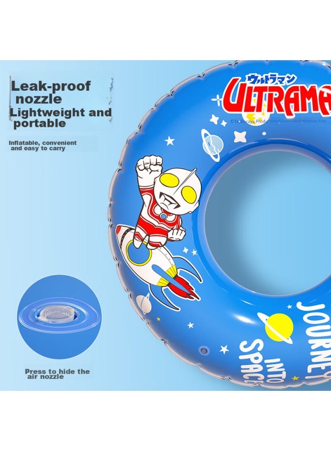 F.dyraa Classic Ultraman Children's Swim Ring, Beginner Anti-rollover, Baby And Adult Armpit Ring 90123, Navy Blue, Size 60 - Image 3