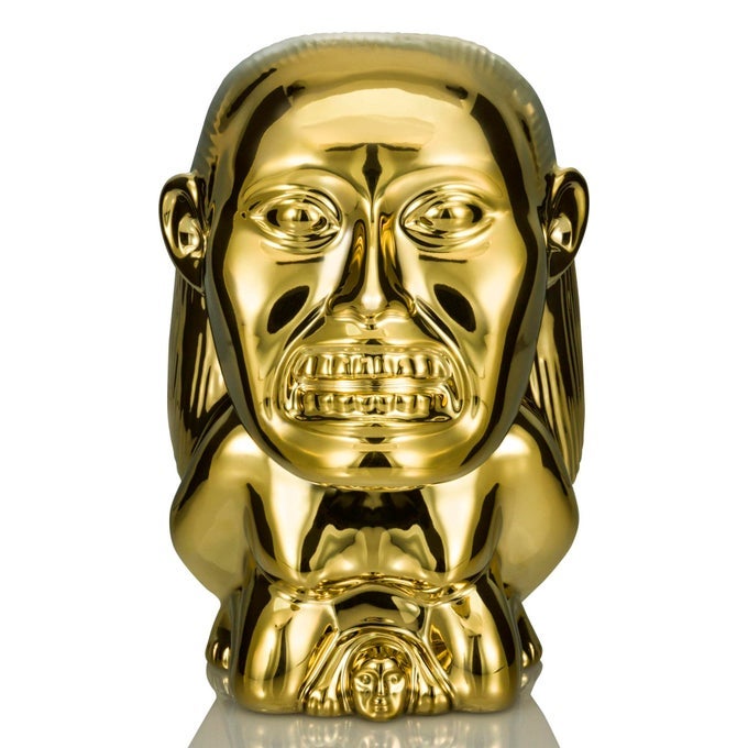 INDIANA JONES AND THE RAIDERS OF THE LOST ARK GOLDEN IDOL CERAMIC MUG PARTY COCKTAIL TUMBLER FOR LIQUOR AND BEVERAGES HOLDS 24 OUNCES