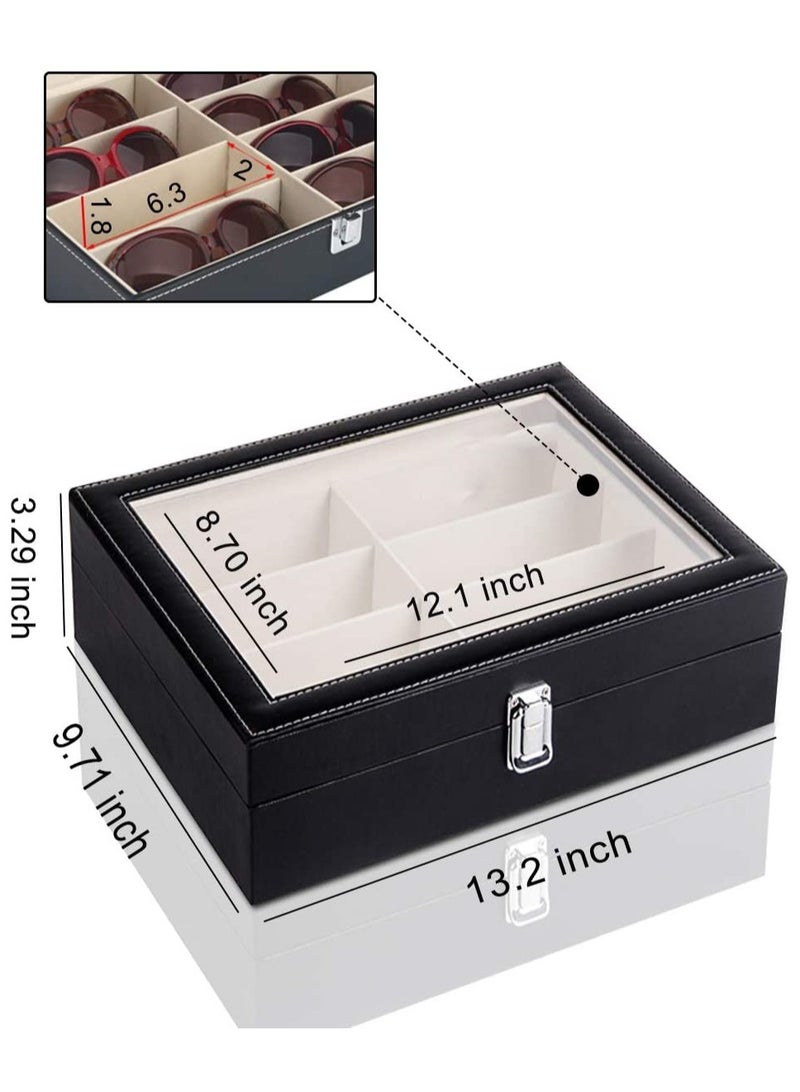 ORiTi صندوق منظم لتخزين النظارات الشمسية مكون من 8 فتحات، عرض لجامع النظارات - Image 5
