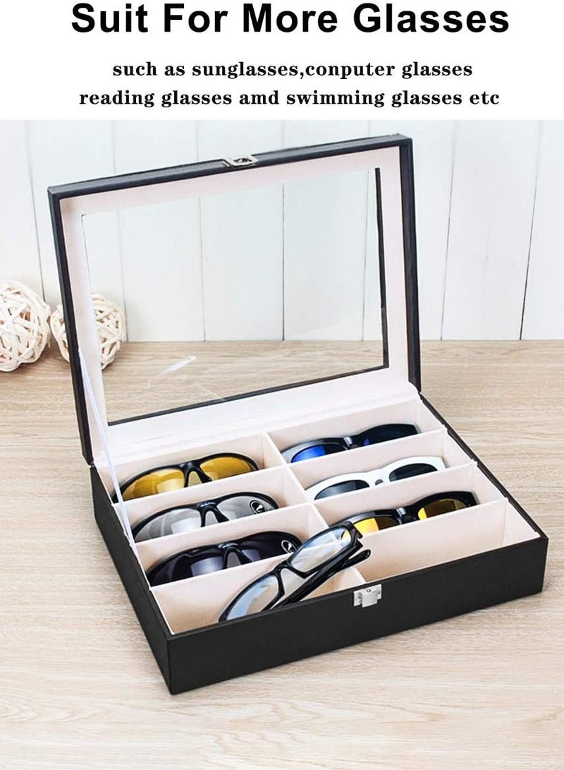 ORiTi صندوق منظم لتخزين النظارات الشمسية مكون من 8 فتحات، عرض لجامع النظارات - Image 3