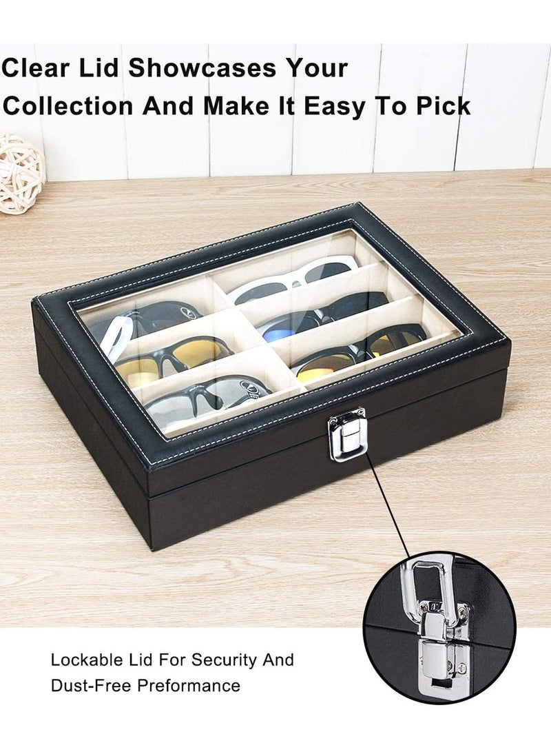ORiTi صندوق منظم لتخزين النظارات الشمسية مكون من 8 فتحات، عرض لجامع النظارات - Image 4