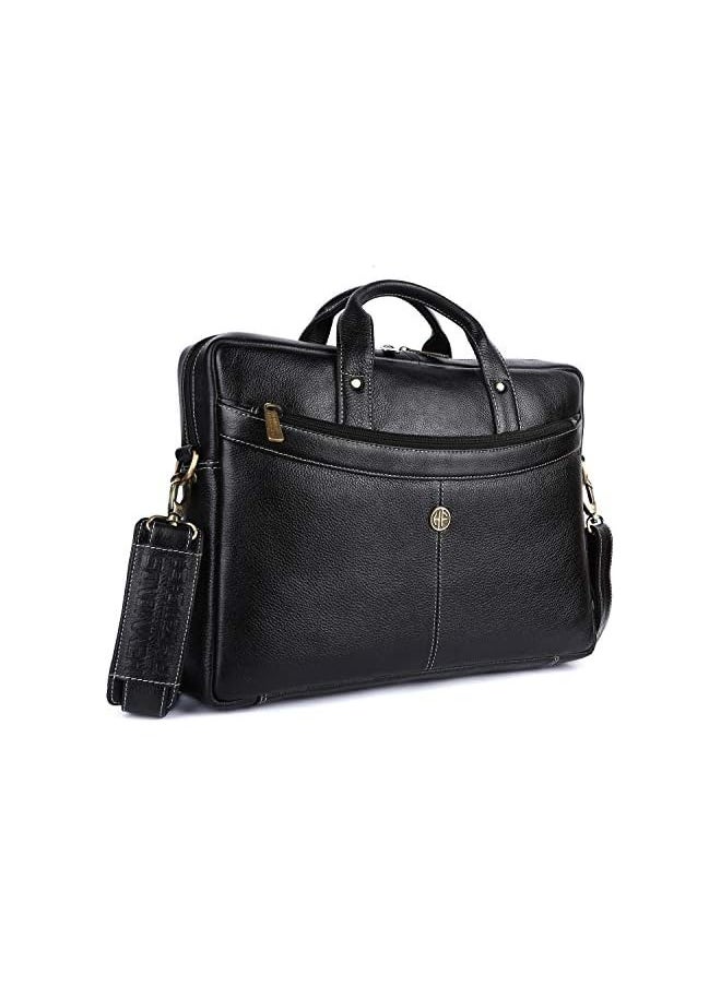 HAMMONDS FLYCATCHER - Original Bombay Brown Leather 15.6 inch Laptop Messenger Bag (L=39,H=29, B=8 cm) LB122 - Image 1