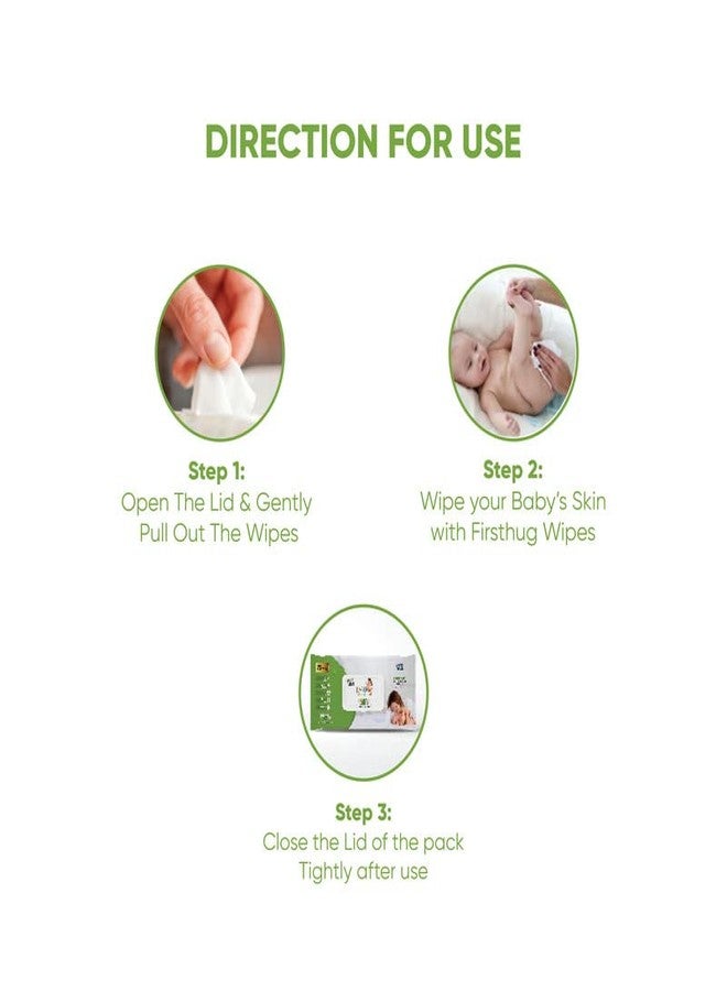 Firsthug Gentle Soft Cleansing Baby Wipes Aloevera & Vitamin E skin friendly, 72 Wipes/pack, (Pack of 2) - Image 2