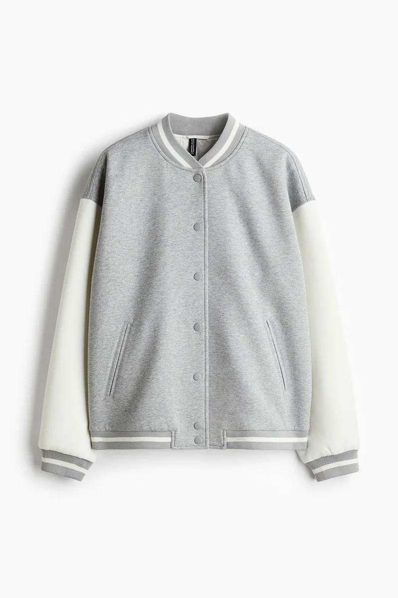 H&M Motif-Detail Baseball Jacket