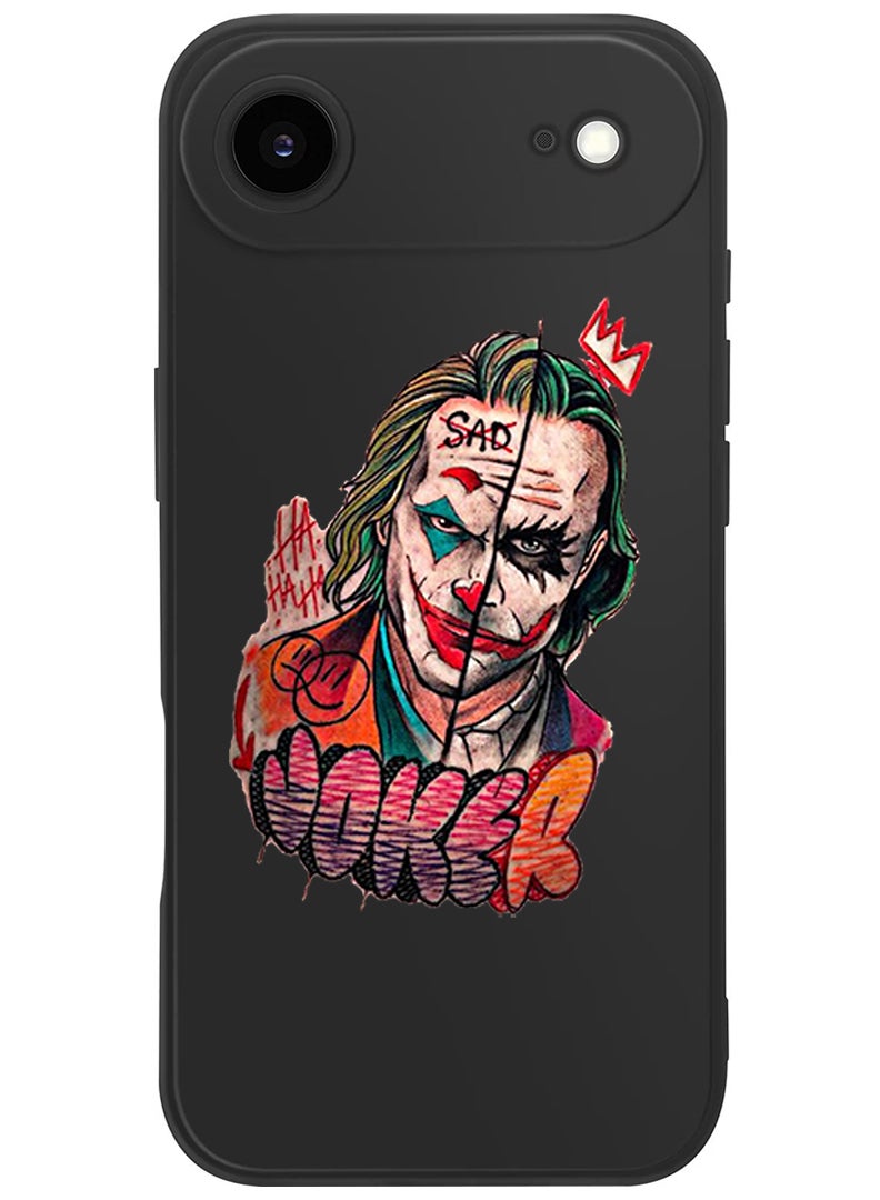Theodor Protective Slim Fit Case Liquid Silicone Cover with Full Body Protection Anti-Scratch Shockproof Case For Apple iPhone 17 Air (Black) Joker - Image 1