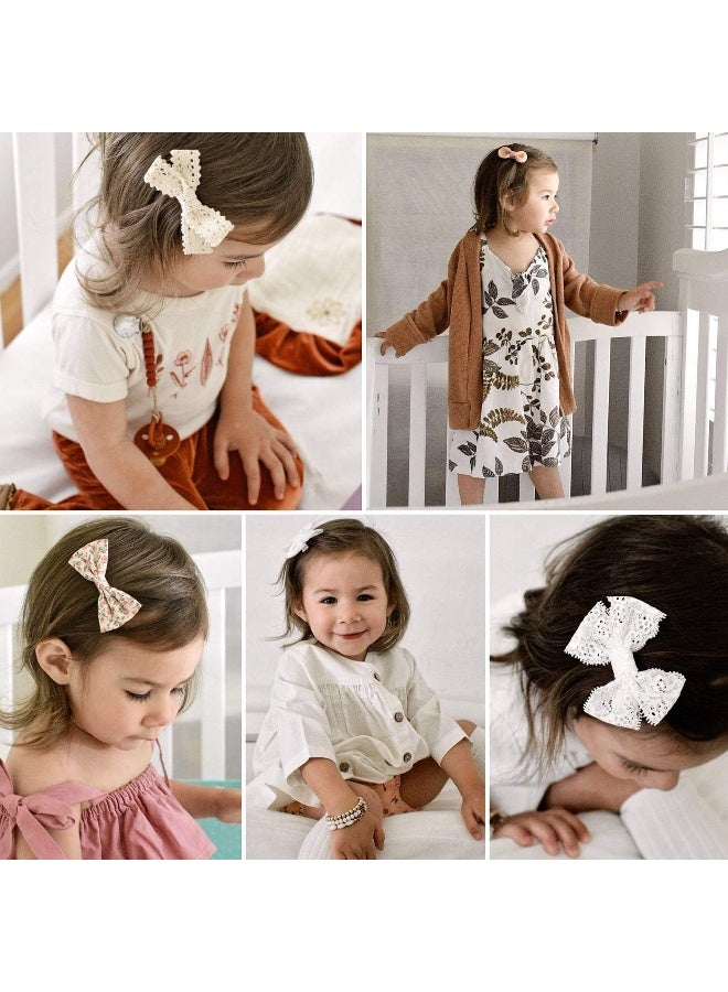 JoCoDesigns Baby Girl Hair Clips Bows Barrettes 10 Pack Fully Lined Alligator Clip Hair Accessories for Little Girls Toddler Kids Children Small - Image 3
