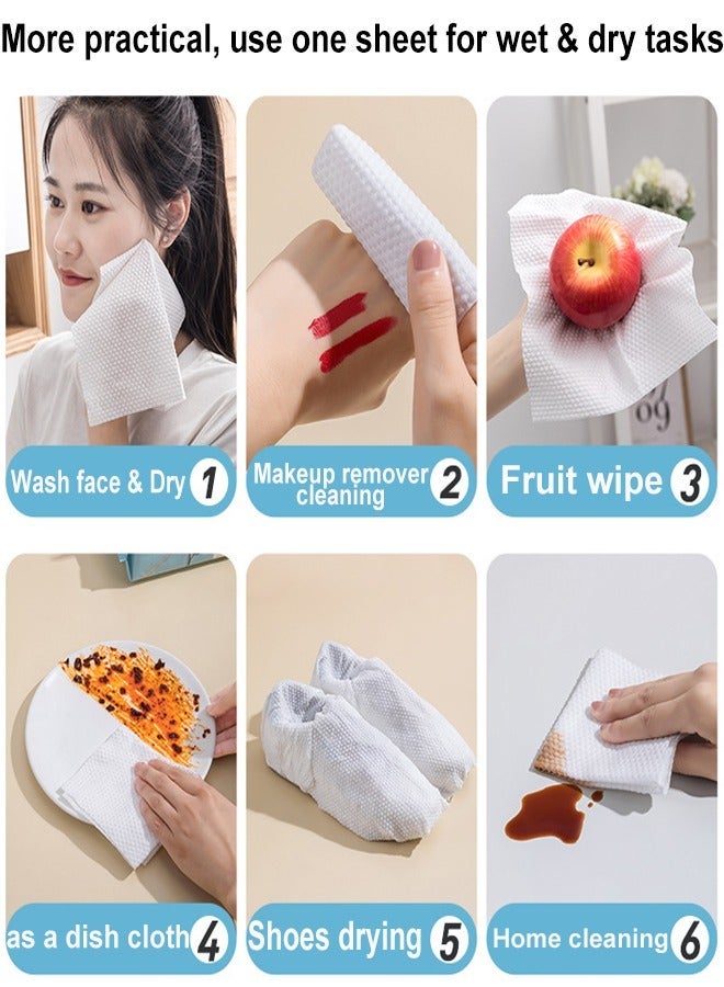 5-Pack Soft and Thickened Pure Cotton Disposable Face Towels - Image 3