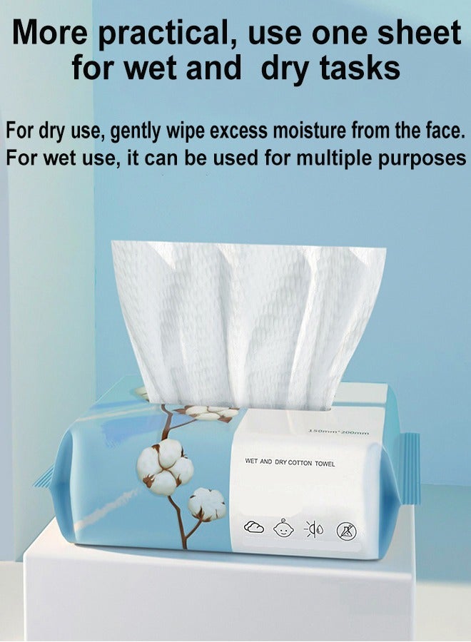 5-Pack Soft and Thickened Pure Cotton Disposable Face Towels - Image 2