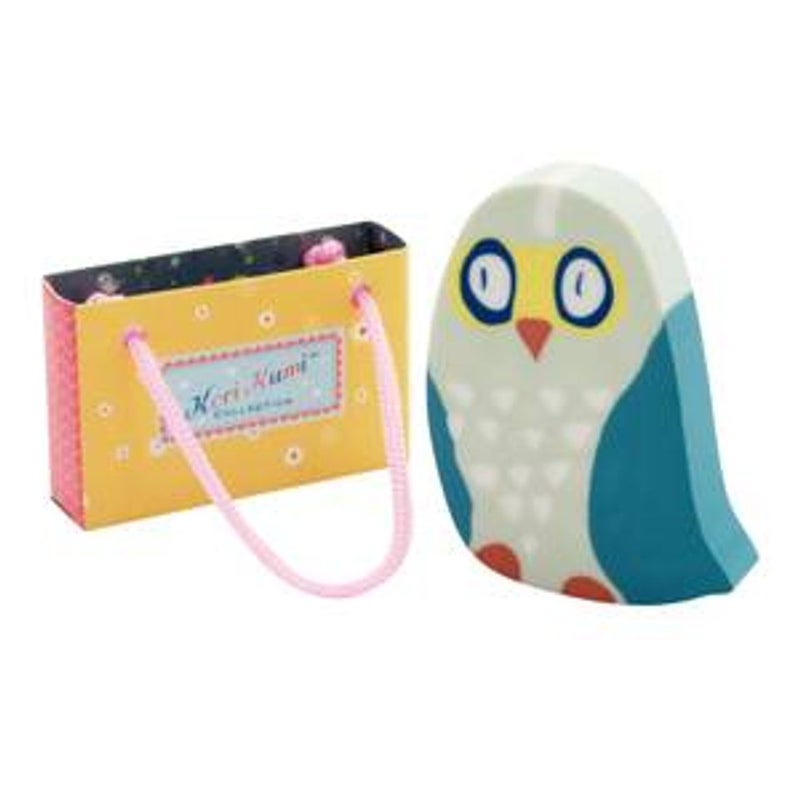 SANTORO Owl Eraser In A Bag - Kori Kumi Yellow