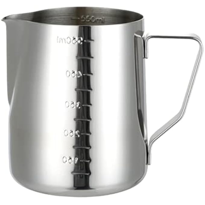 GRETAL Milk Frother Cup 20Oz Milk Frothing Pitcher Stainless Steel Milk Pitcher Espresso Coffee Barista Craft Latte Cappuccino Milk Cream Cup Frothing Jug Pitcher 600M - Image 1