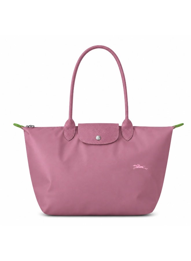 Longchamp 70th Anniversary Eco Color Le Pliage Medium Foldable Tote Bag - Dusty Rose, Lightweight Waterproof Composite Fabric - Image 1