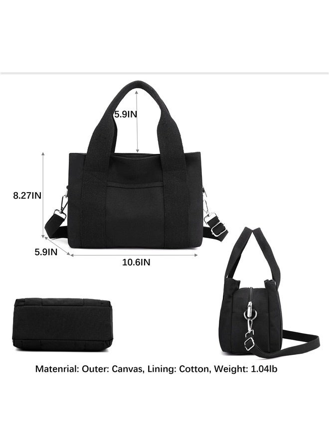 حقائب رسول كانفاس للنساء، حقيبة crossbody التوت شنطة كتف محفظة - أسود  - Image 3