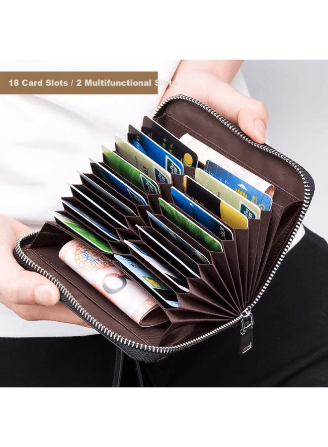 American Bison Men's Short Wallet First Layer Cowhide Multifunctional Card Holder Soft Leather Clutch Practical Gift For Men - Image 2