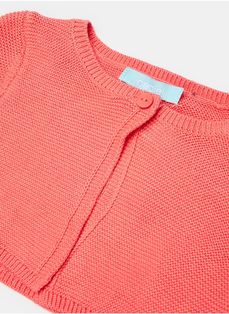 Okaidi OBaiBi By Okaidi Baby Girls Cardigan  - Image 3