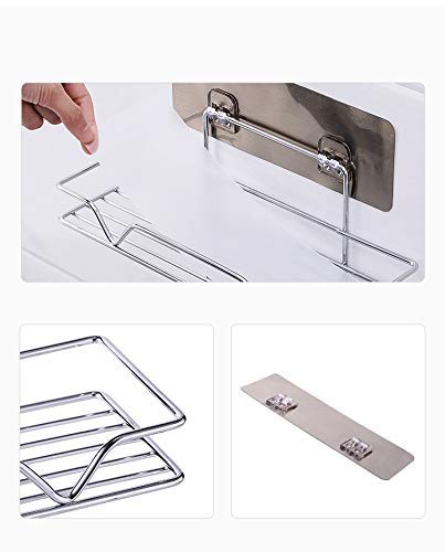 Dayish Rack Organizer 2Tier Stainless Steel Bathroom Organizer Standing Rack Shelf Storage Holder with Shelf Liner for Kitchen Cabinet Pantry Bathroom Office - Image 5