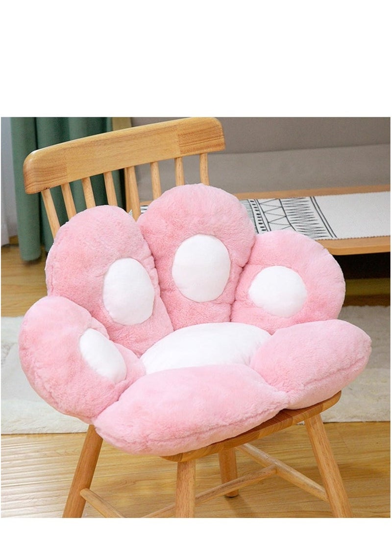 joyzzz Cute Seat Cushion, Lazy Back Cozy Cat Paw Shaped Sofa Office Chair Cushion, Multiuse Plush Cat Paw Design Chair Cushion Pink White - Image 3