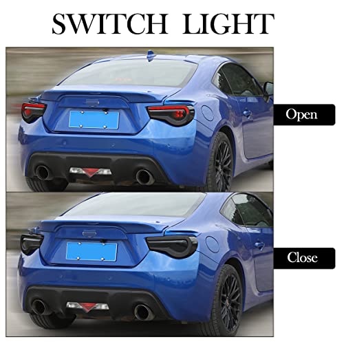 CHEAYAR ABS Car Rear Smoked Tinted Tail Light Cover Compatible with 2016-2020 Toyota 86 Subaru BRZ Accessories, Shade Brake Indicator Reversing Lamp Smoke Acrylic Tail Light for Toyota Accessorie (Light Grey) - Image 4
