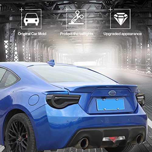 CHEAYAR ABS Car Rear Smoked Tinted Tail Light Cover Compatible with 2016-2020 Toyota 86 Subaru BRZ Accessories, Shade Brake Indicator Reversing Lamp Smoke Acrylic Tail Light for Toyota Accessorie (Light Grey) - Image 3