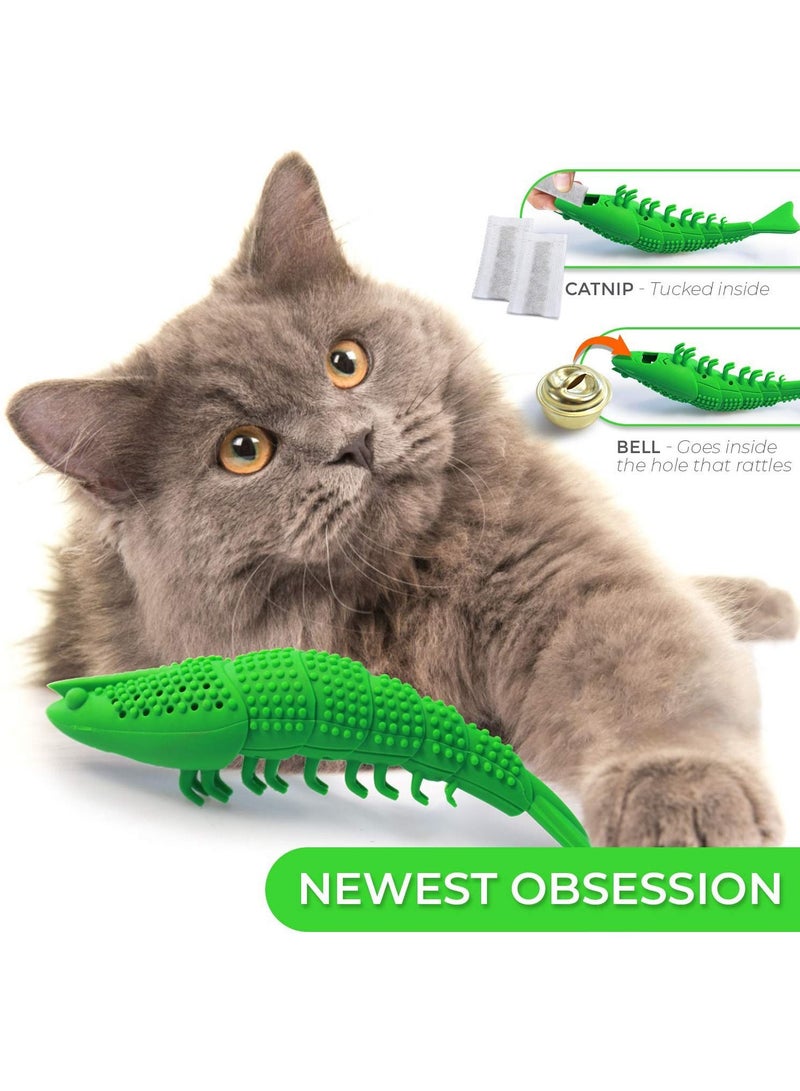 Cat Toothbrush Catnip Toy Durable Hard Rubber Cat Dental Care Cat Interactive Toothbrush Chew Toy - Image 4