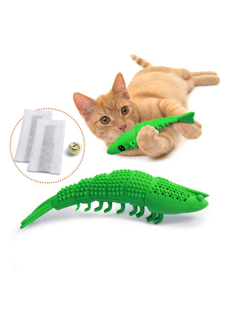 Cat Toothbrush Catnip Toy Durable Hard Rubber Cat Dental Care Cat Interactive Toothbrush Chew Toy - Image 1