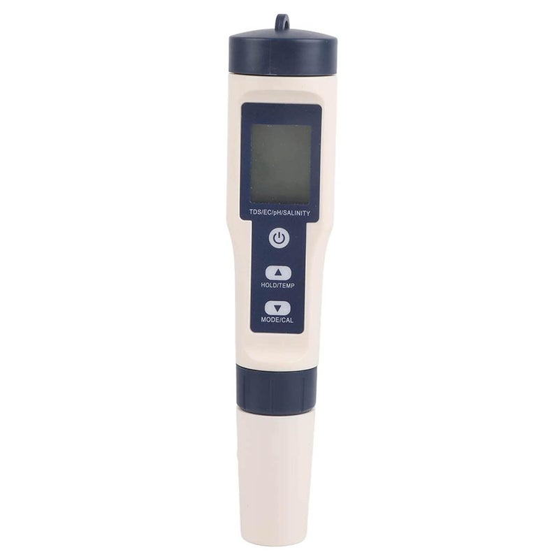 5 in 1 Digital PH Meter, Plastic Portable Digital PH Salinity Temp Meter, Multifunctional Water PH Temp Meter, PH Salinity Meter for Household Drinking - Image 1
