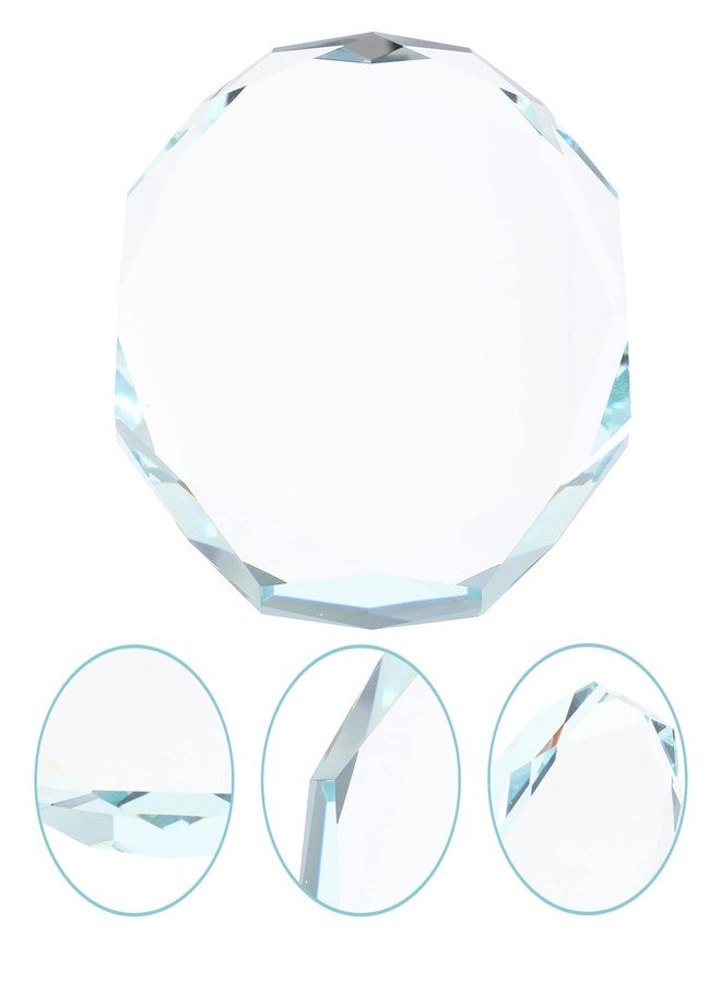 ARTIBETTER Glass Display Riser Round Crystal Glass Base Decoration Craft Base Jewelry Display Rack Shelf or Figures Collectibles Toys Dolls Jewelry Collection Organizer Holder 12. 5X11. 8cm - Image 5