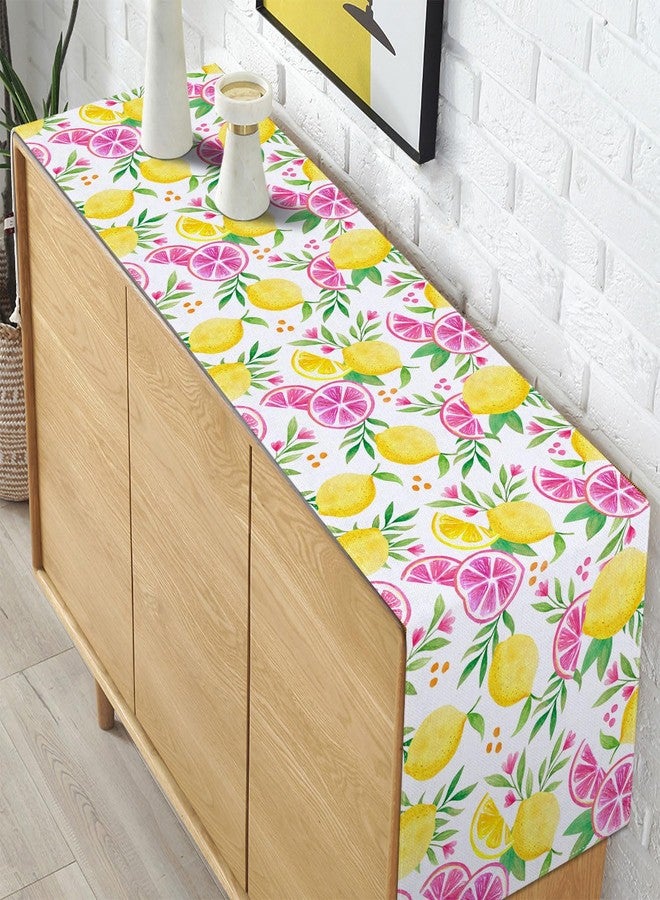 Pudodo Pink Lemon Table Runner Summer Lemon Theme Girls Birthday Party Decoration Lemonade Kitchen Dining Room Home Decor (13" x 72") - Image 5