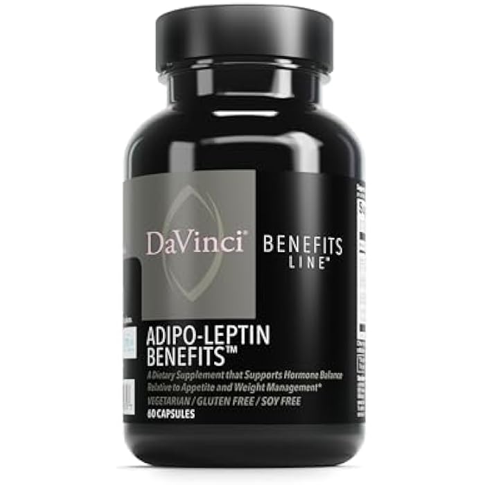 DAVINCI Labs Adipo-Leptin Benefits Dietary Supplement - Hormone Balance Support & Metabolism Support with Green Tea Extract, Green Coffee Bean Extract & More* - 60 Vegetarian Capsules (30 Servings) - Image 1