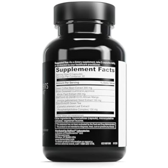 DAVINCI Labs Adipo-Leptin Benefits Dietary Supplement - Hormone Balance Support & Metabolism Support with Green Tea Extract, Green Coffee Bean Extract & More* - 60 Vegetarian Capsules (30 Servings) - Image 2