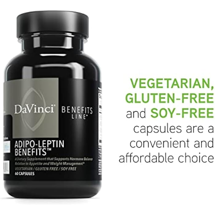DAVINCI Labs Adipo-Leptin Benefits Dietary Supplement - Hormone Balance Support & Metabolism Support with Green Tea Extract, Green Coffee Bean Extract & More* - 60 Vegetarian Capsules (30 Servings) - Image 5