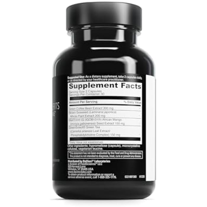 DAVINCI Labs Adipo-Leptin Benefits Dietary Supplement - Hormone Balance Support & Metabolism Support with Green Tea Extract, Green Coffee Bean Extract & More* - 60 Vegetarian Capsules (30 Servings) - Image 2