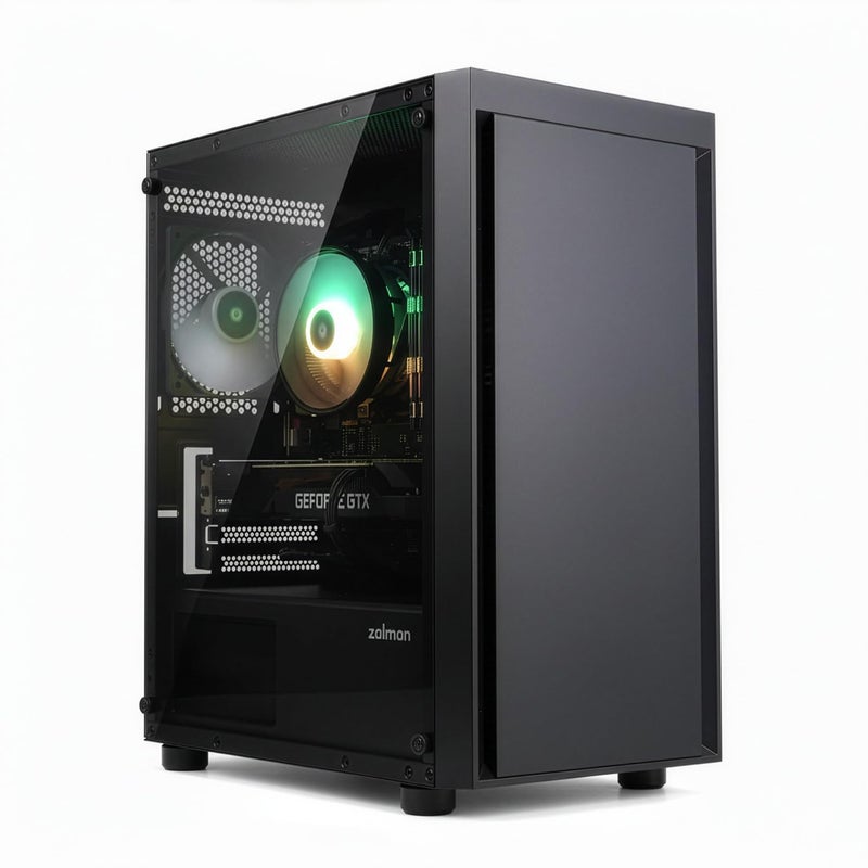 ZALMAN صندوق Zalman T3 Micro ATX، صندوق MATX مع 2 مروحة 120 مم مثبتة مسبقًا، لوحة جانبية من الزجاج المقسى بالكامل، هيكل كمبيوتر ألعاب مدمج Mini Tower مع USB 3.0 - Image 1