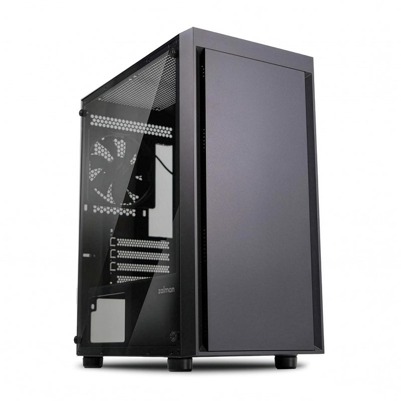 ZALMAN صندوق Zalman T3 Micro ATX، صندوق MATX مع 2 مروحة 120 مم مثبتة مسبقًا، لوحة جانبية من الزجاج المقسى بالكامل، هيكل كمبيوتر ألعاب مدمج Mini Tower مع USB 3.0 - Image 2
